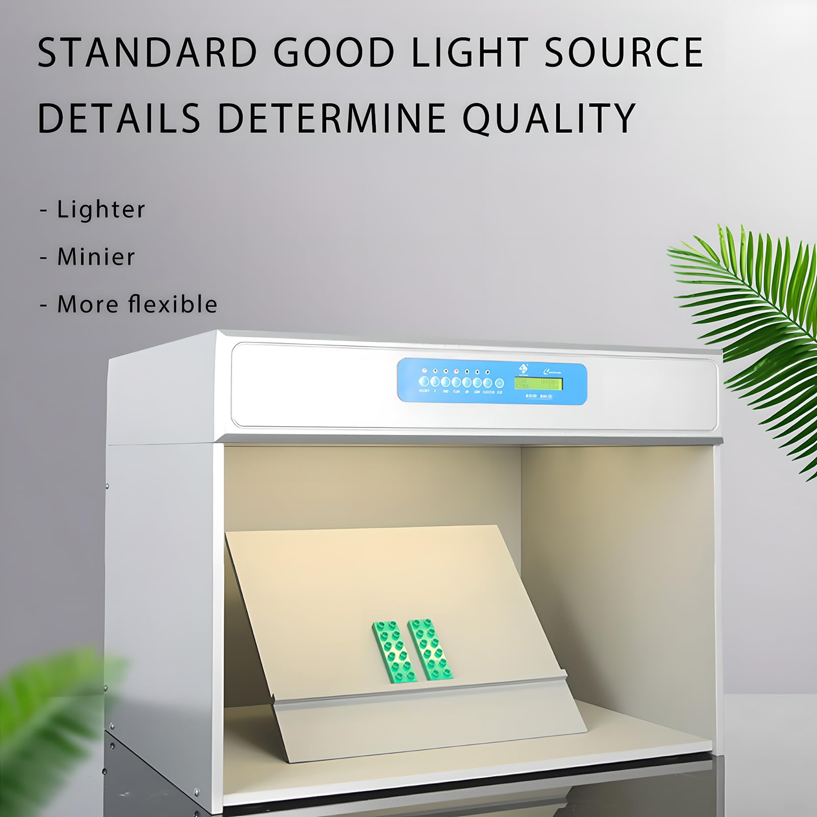 Armoire de Correspondance des Couleurs de la Source à 6 lumière - D65 / TL84 / F/UV/CWF / U30 Boîte à LED avec commutateurs individuels et journalisation d'enregistrement, 695 × 552 × 502 mm