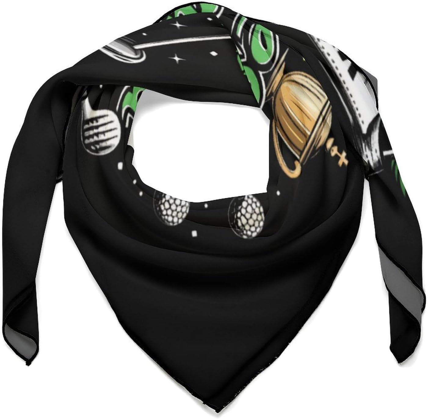 Best Grandpa by Par Like Silk Bandanas Womens Head Scarf 27 Inch Hair Scarves Funny Printed