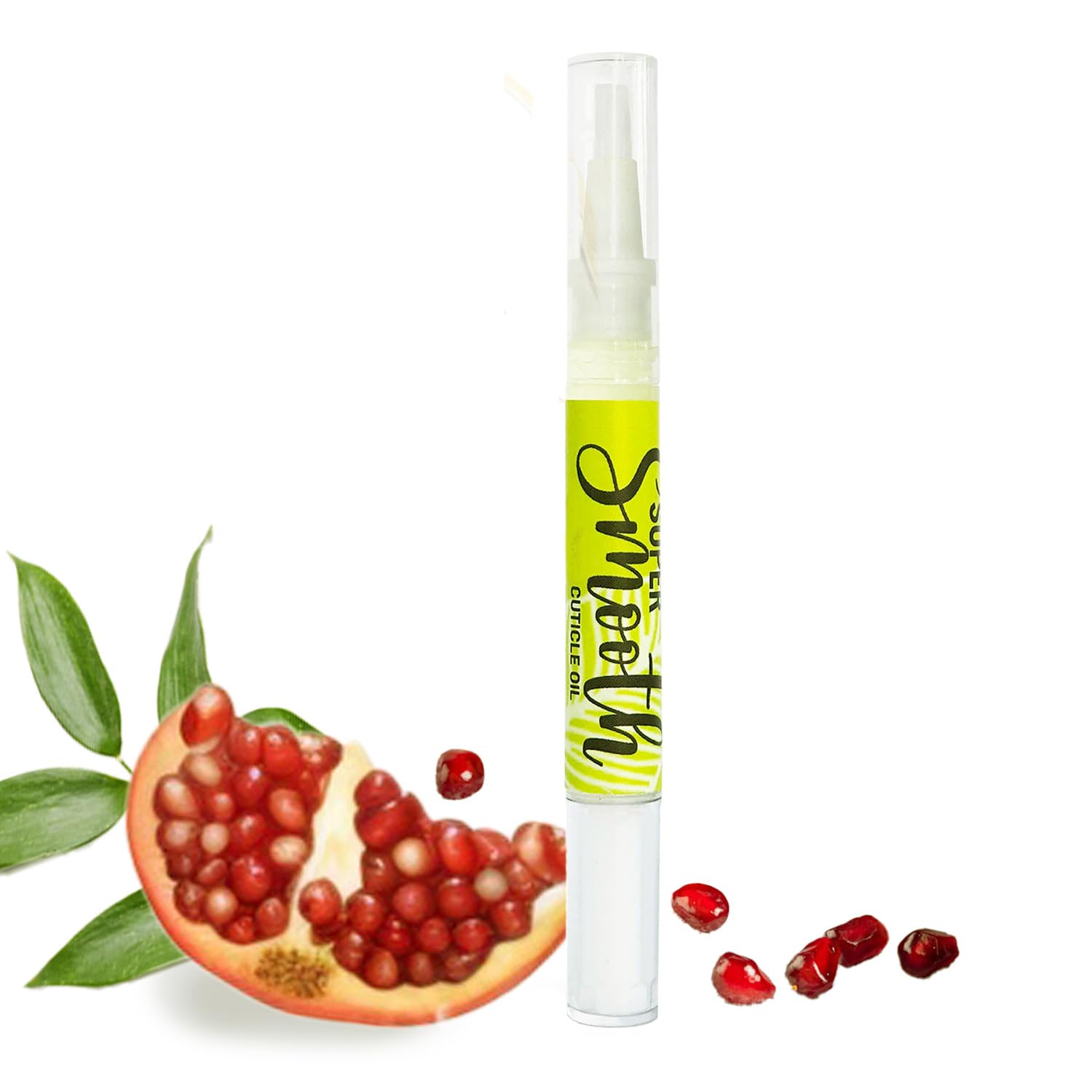 Super Smooth Cuticle Oil for Nails – Cuticle Moisturizer, Nail Strengthener & Nail Growth Oil with Pomegranate Oil & Argan Oil – Unscented – 3 ml Unscented - No Fragrance Added