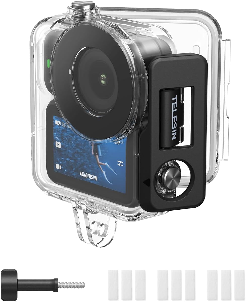 TELESIN Waterproof Protective Case for DJI Osmo Nano/Xtra Atto | 60M/196FT Underwater Housing Shell Protective Cage for DJI Osmo Nano Accessories, Diving Scuba Snorkeling with Anti-Fog Sheet
