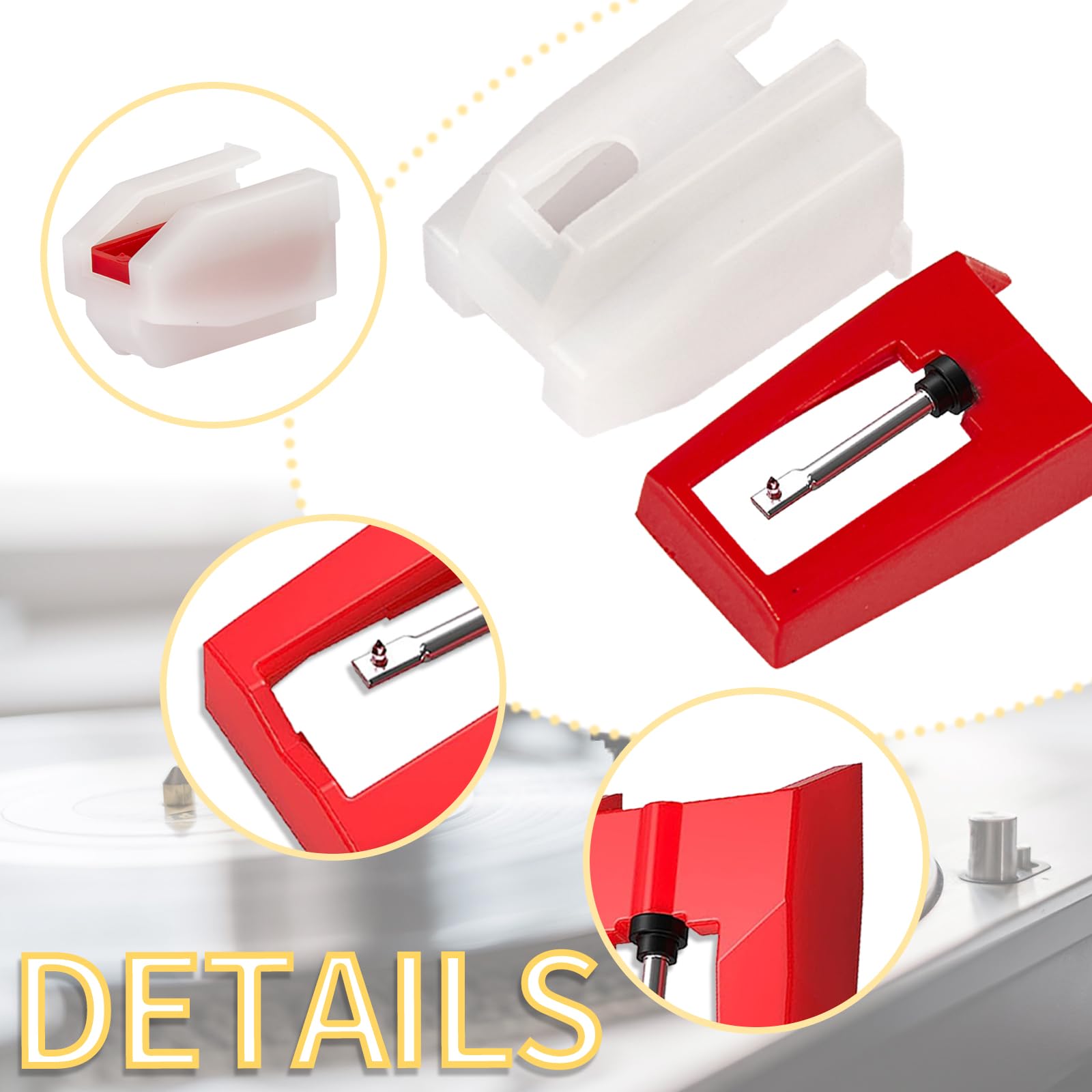 DZSEE Universal Record Player Needle Pack, Replacement Stylus for Turntables, Compatible with Vinyl LP Players, Phonographs - Image 4