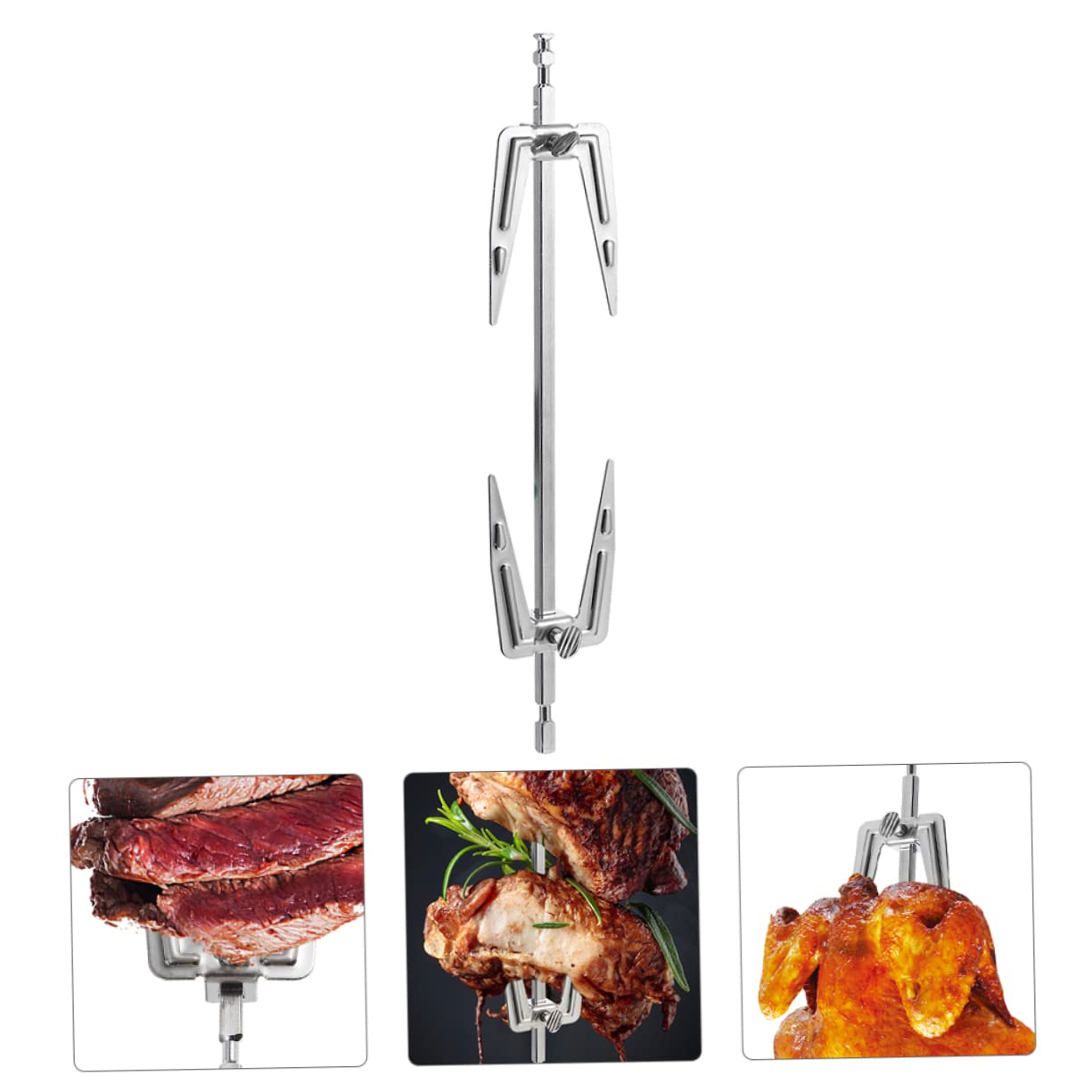 BESPORTBLE 3pezzi Forchette Bbq Inossidabile Per Fryer Facili Usare e Lavabili Lavastoviglie Per e