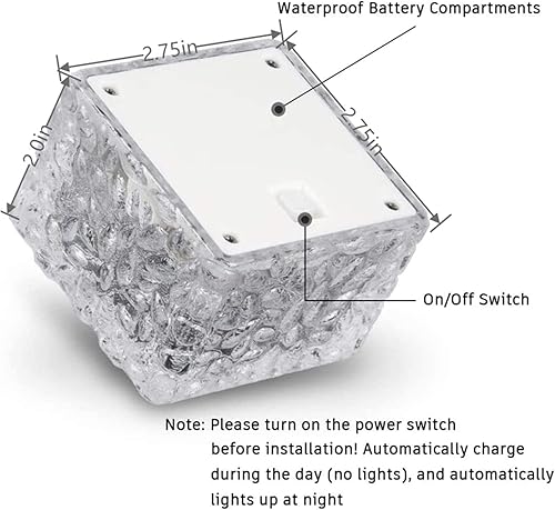 Miniatura 3 de HOFLYW Paquete de 6 luces solares de ladrillo para paisaje, decoración de jardín, pavimentadora, iluminación de carretera, pavimentadora empotrada