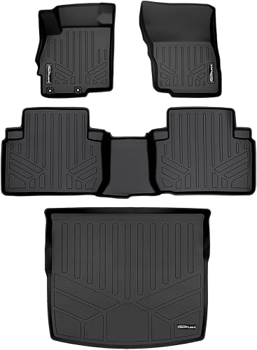 Miniatura 13 de SMARTLINER Alfombrillas de suelo de ajuste personalizado, 3 filas y forro de carga detrás de la tercera fila, color negro, compatibles con