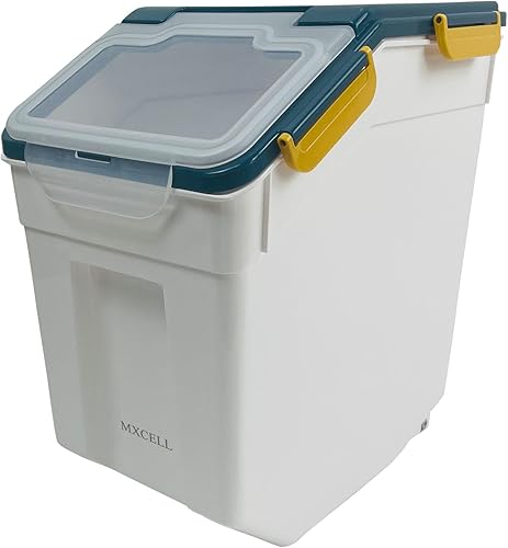 Contenedor hermético grande de almacenamiento de alimentos para perros con cuchara y taza medidora, contenedor de almacenamiento de alimentos para