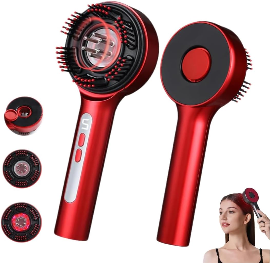 OUTMX 3-in-1 Electric Scalp Massager & Hair Oil Applicator – IPX7 Waterproof, Portable Head Scratcher for Hair Growth, Stress Relief & Relaxation, Cordless for Men & Women(Gray)