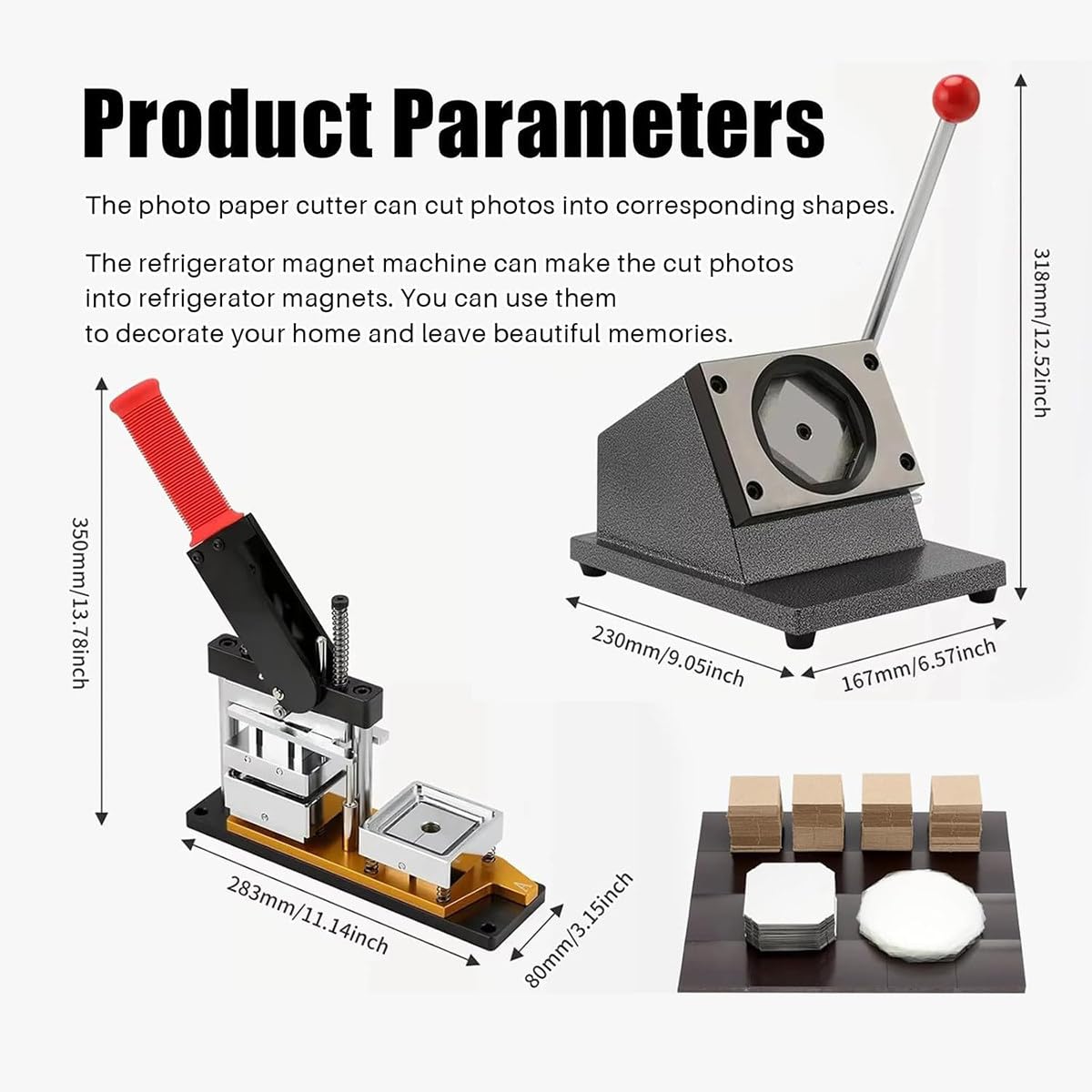 50mm DIY Photo Magnet Maszyna Prasowa, Maszyna Do Produkcji Naklejek Na Lodówkę Nadaje Się Do Magnesów Na Lodówkę, Przypinki Z Odznaką Obrazkową,1000pcs(Acrylic)