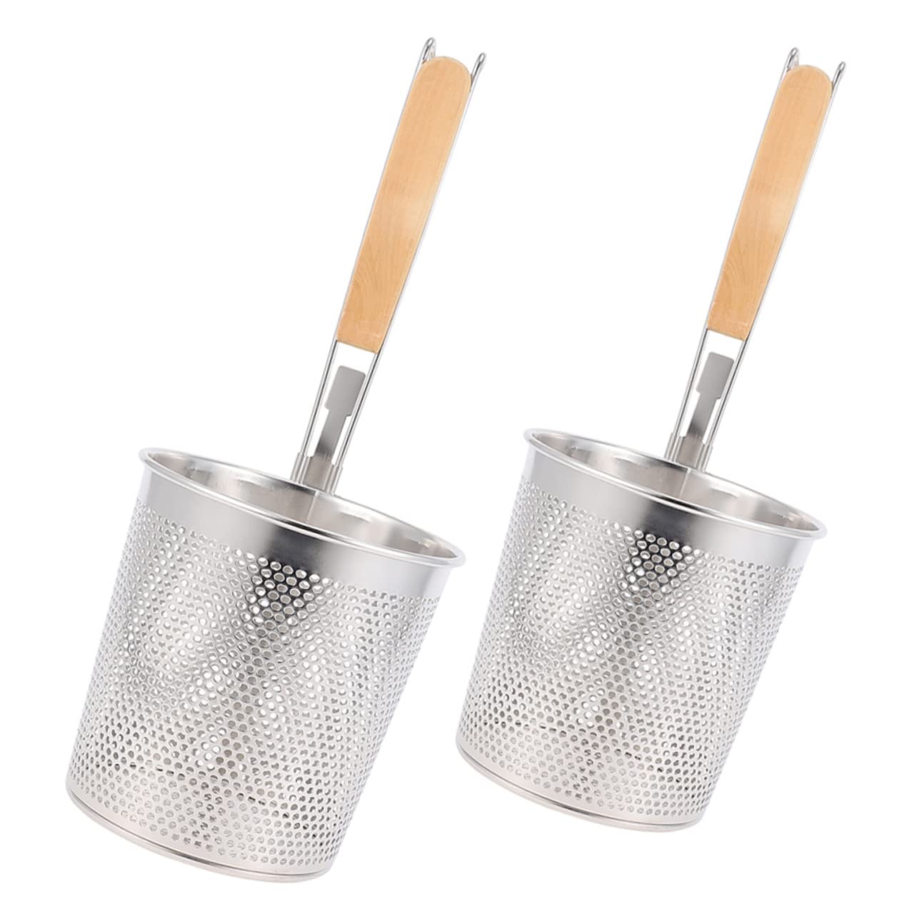 2 Pezzi Colino per Noodles in Acciaio Inossidabile, Argento