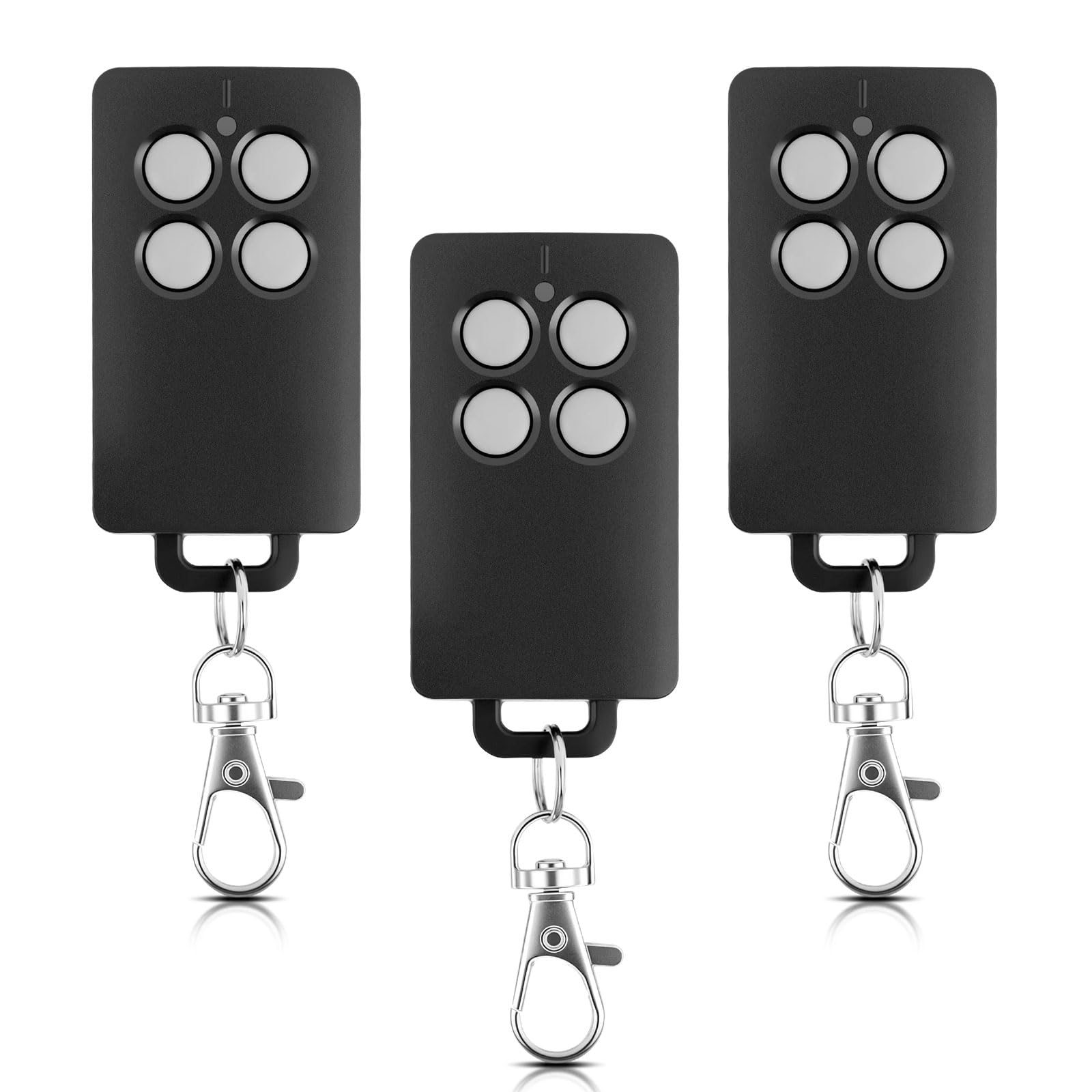 Remplacement pour SCS Sentinel AAM0121 - Télécommande de Portail 4 Canaux à Code Tournant, 433 MHz, Portée 50 m, Sécurité Renforcée, Compatible Motorisations Portail (Gris, 3 pièces)