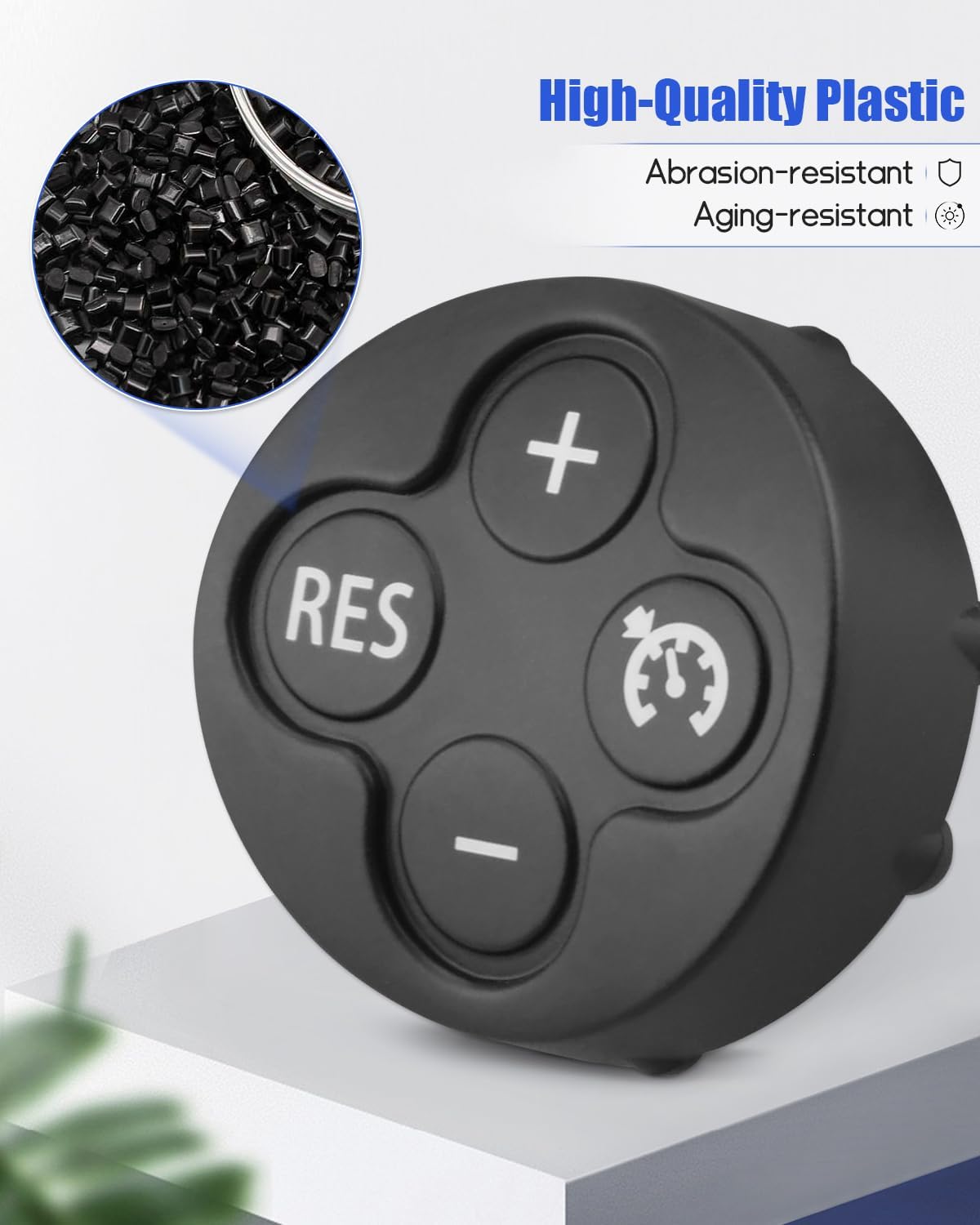 3-Spoke Steering Wheel Multi-Function Switch Cover Fit for Mini R55 R56 R57 R58 R59 R60 R61 Replace 32309226804, Volume Key + RES + Dial Cover, One Size