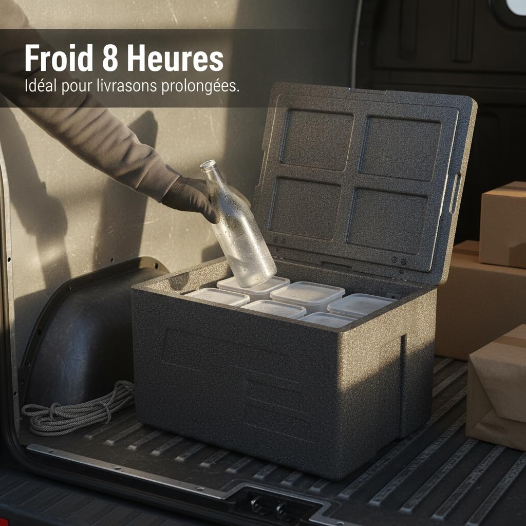 Contenitore Termico Professionale per Alimenti, Contenitore Isotermico Robusto per Trasporto Alimenti, per alimenti freddi, Style 2