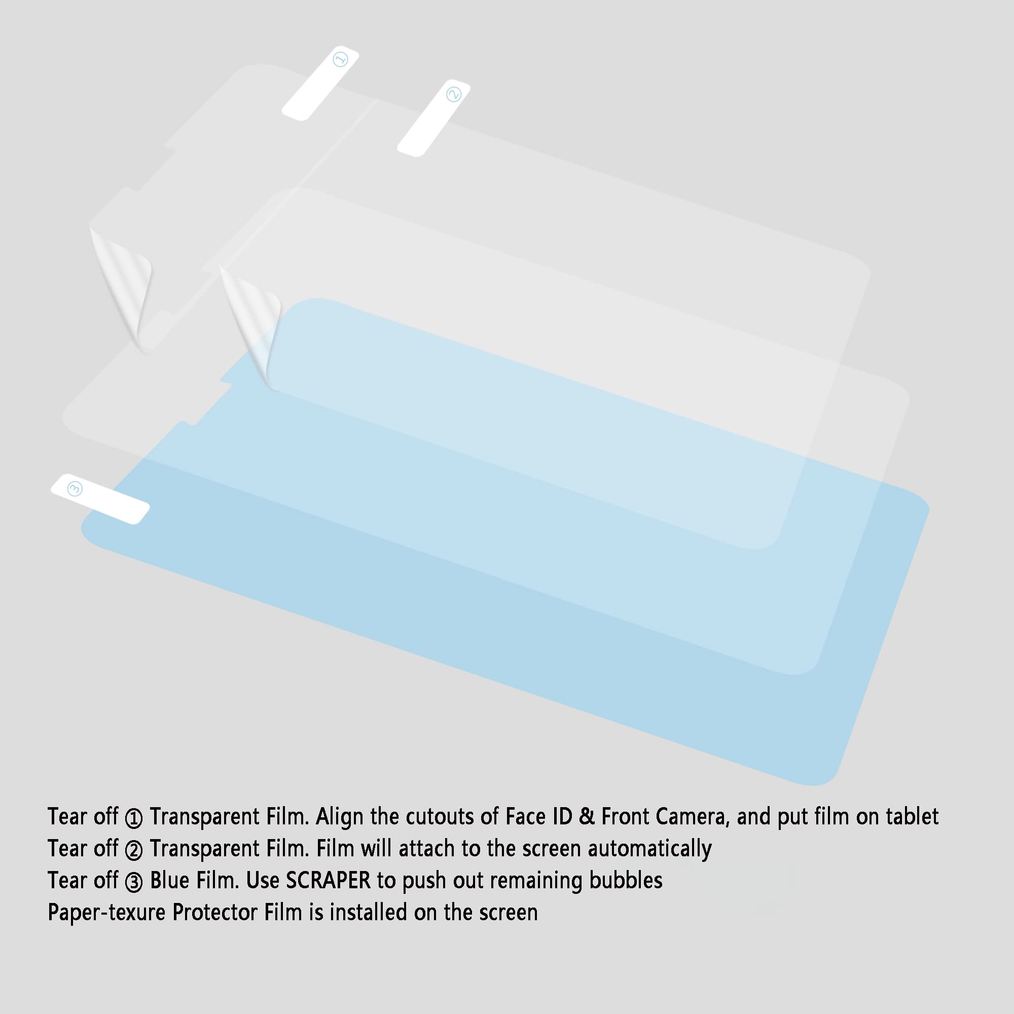 [2 sztuki] Efekt papieru folia do Microsoft Surface Pro 12" 2025, Feel Like Matte Paper Folia PET do rysowania szkiców pisma