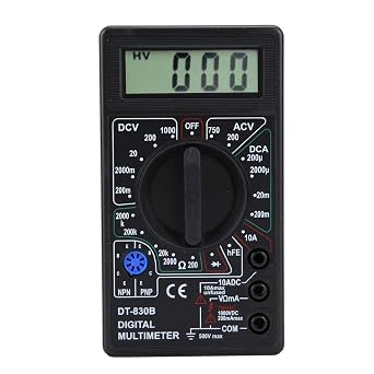 Small Digital Tester Multimeter DT-830B LCD Voltmeter Ammeter Conduction Check Frequency Diode Condenser Measurement Multifunction Portable LCD Digital Multimeter