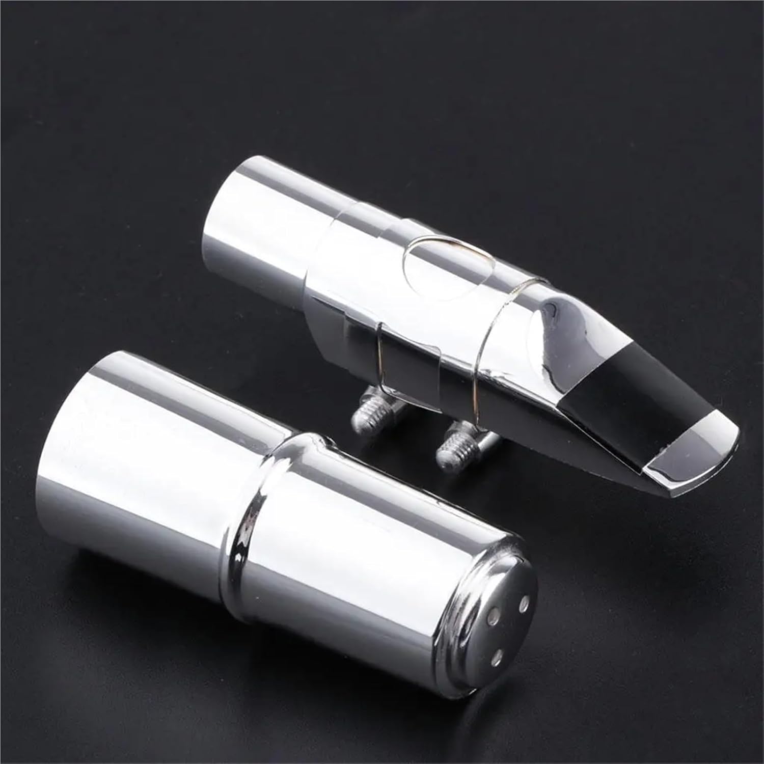Clarinet Mouthpiece 2/4/8pcs Alto 9c Mouthpiece Silver Metal Bullet Interior Jazz SAX Instrument Accessories(8pcs)