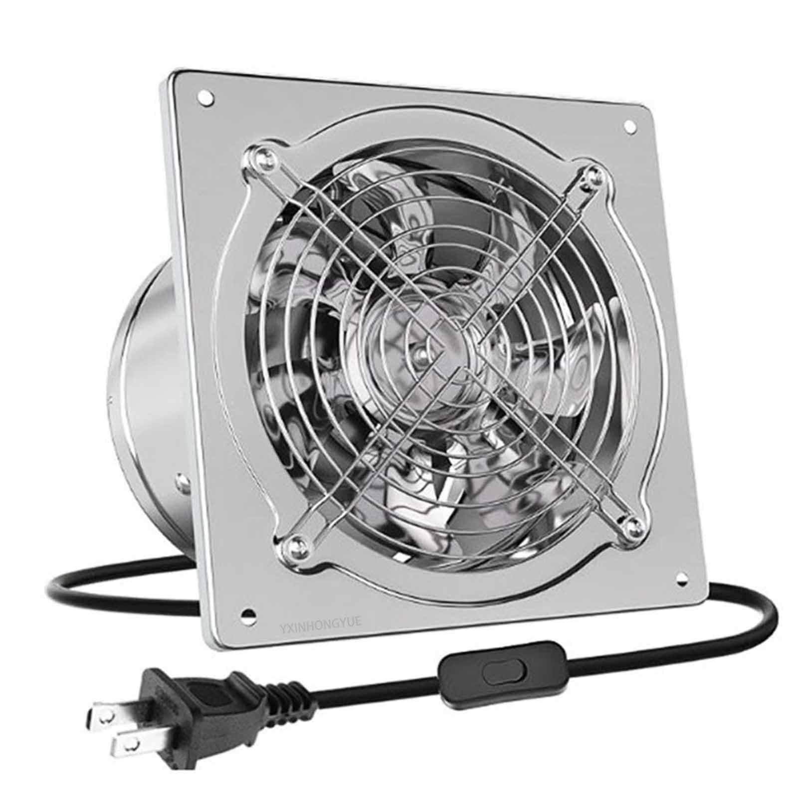 4 Inch-8 Inch Stainless Steel Kitchen Exhaust Fan 220V Low Noise Home Bathroom Ventilation Fans Easy To Install And Clean for Workshop, Basement,Shop,220v,8 inch