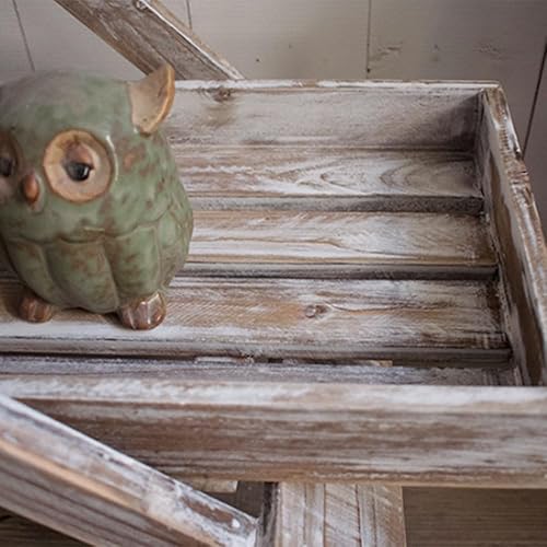 Miniatura 4 de Soporte de madera para plantas para interiores y exteriores, soporte de flores de 2 niveles, estante escalonado para plantas, estante de madera,