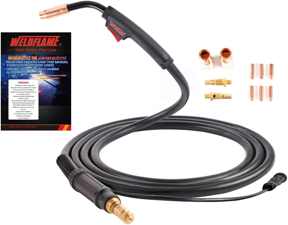 WELDFLAME MIG Welding Gun Torch Stinger 150Amp 12ft(3.6m) Replacement for Lincoln Magnum 100L