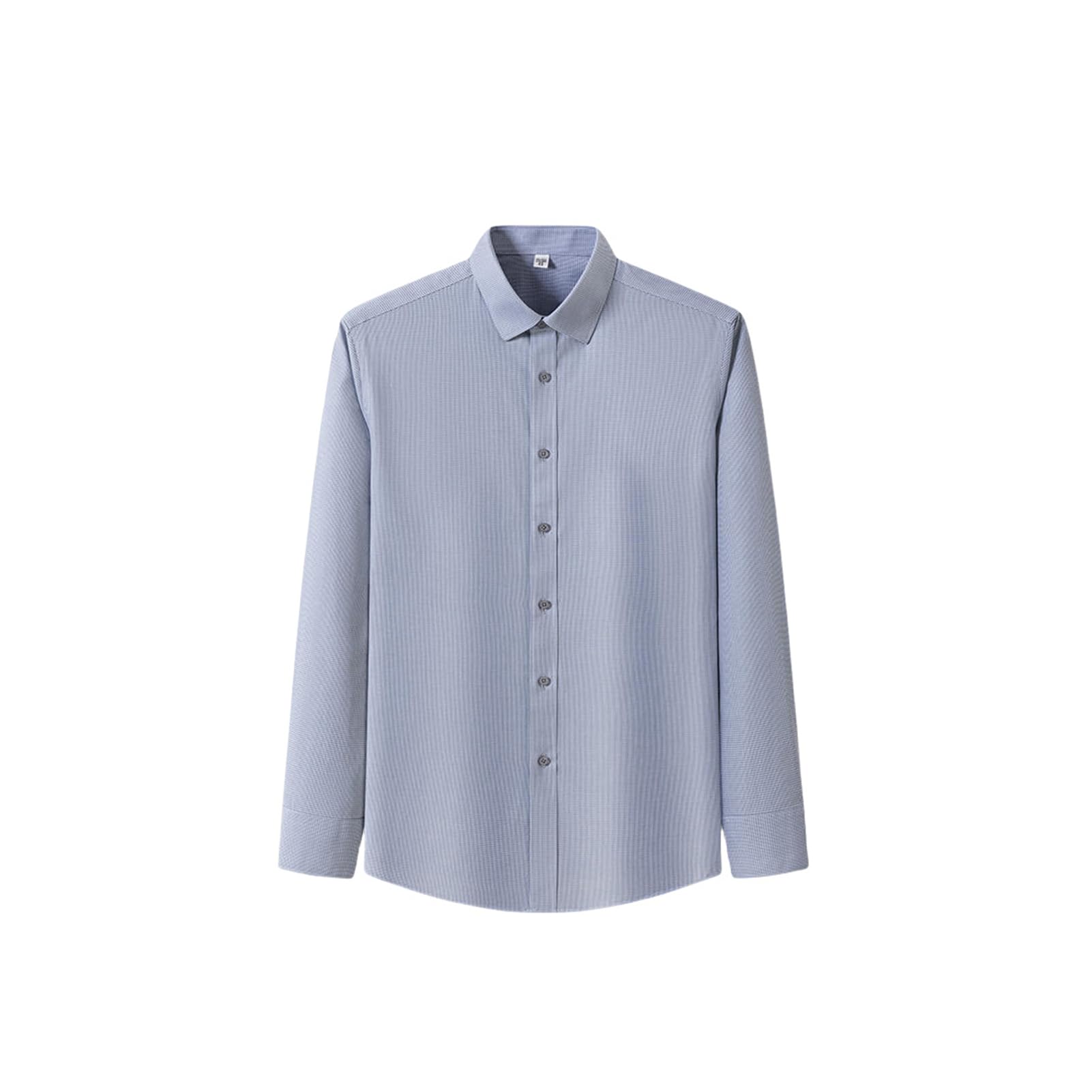 Camisa de algodón para hombre de color sólido, corte ajustado, cuello cuadrado, resistente a las arrugas, ligera, con botones
