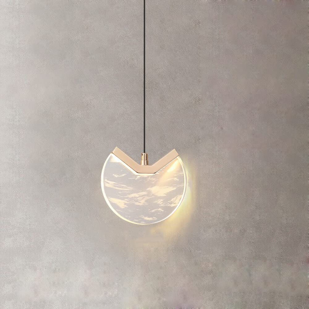 Mini lampe suspendue en cristal moderne 15cm plafonnier métal