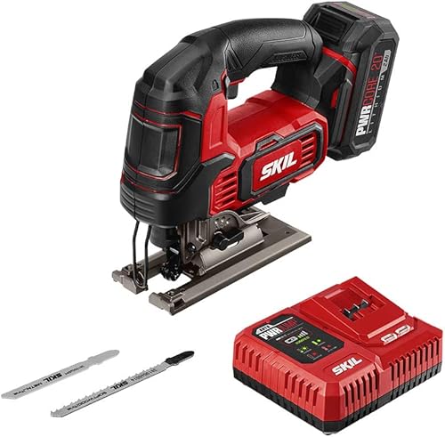 SKIL PWR CORE 20 rompecabezas sin escobillas de 20 V de 1 pulgada incluye batería de litio de 2.0 Ah con PWR ASSIST USB y cargador PWR JUMP