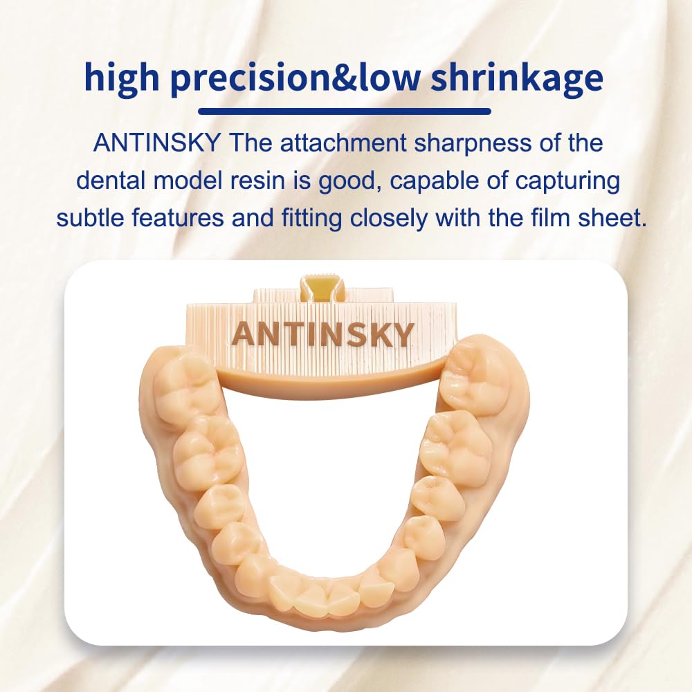 Antinsky Dental Resina Dentale Modello per DLP LCD Resina 3d Stampante 405nm 1kg Alta precisione e basso ritiro ad alta temperatura