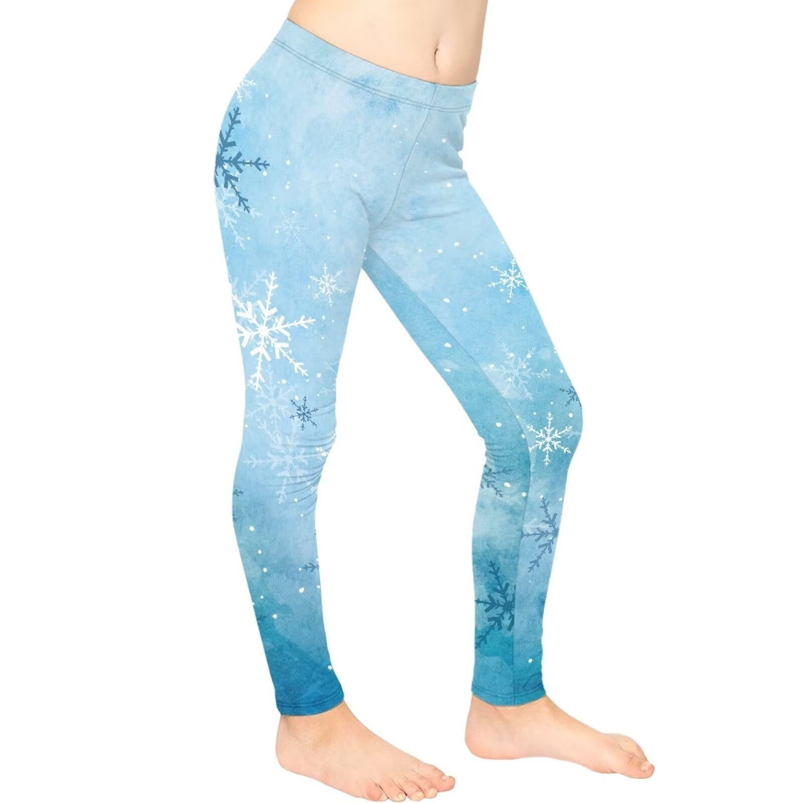 Wanyint Novità Ragazze Yoga Leggings Pantaloni Lunghi Pantaloni Atletici Vita Alta Controllo Pancia