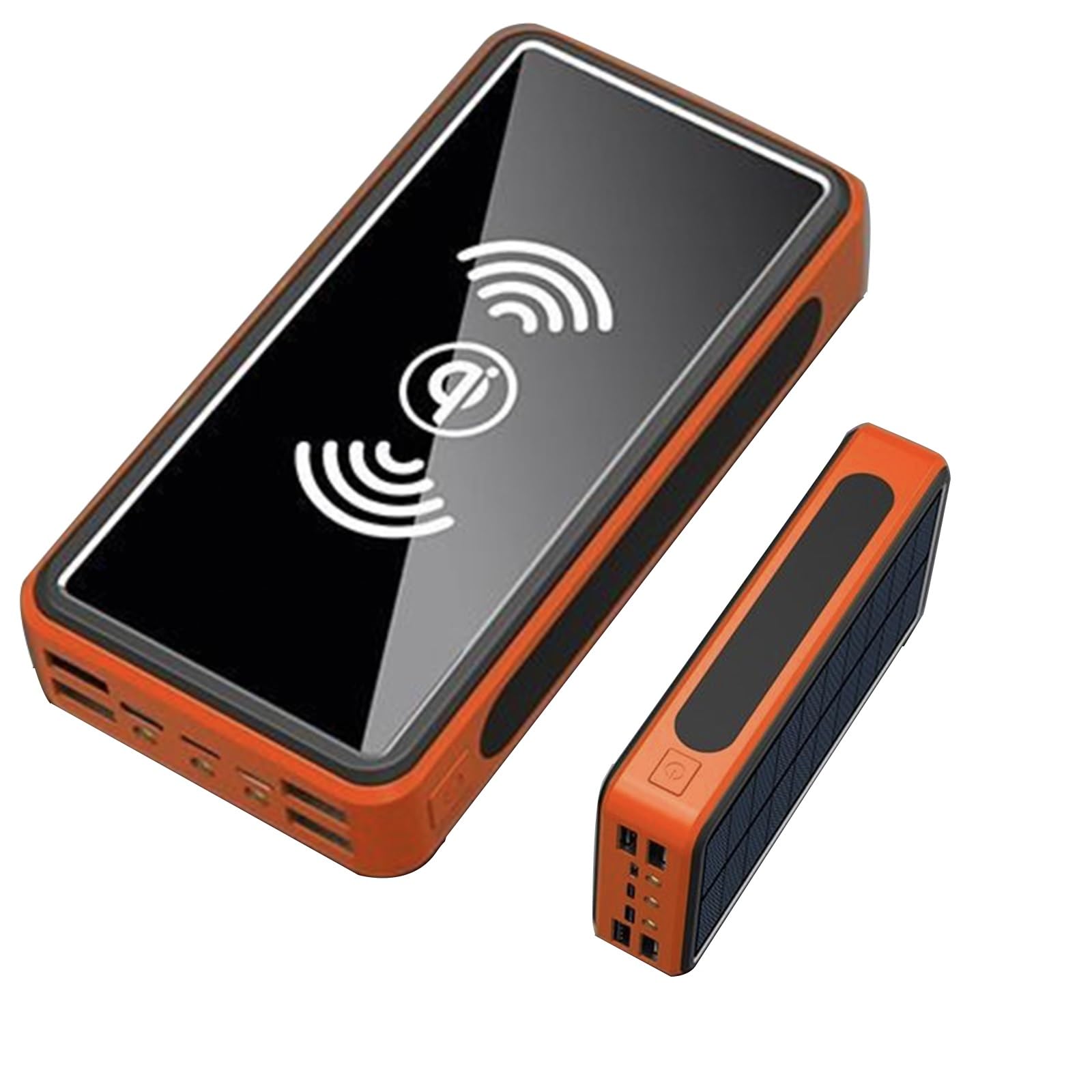 Cargador Portátil 100000 Mah Banco De Energía Carga Rápida Paquete De Batería Externa con USB-C 4 Entradas para Teléfonos Inteligentes, Tabletas, Consolas De Juegos(Orange)