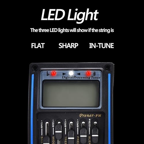 Miniatura 4 de Preamplificador de guitarra eléctrica con ecualizador de 5 bandas, pastilla piezoeléctrica, sintonizador LCD para guitarra acústica