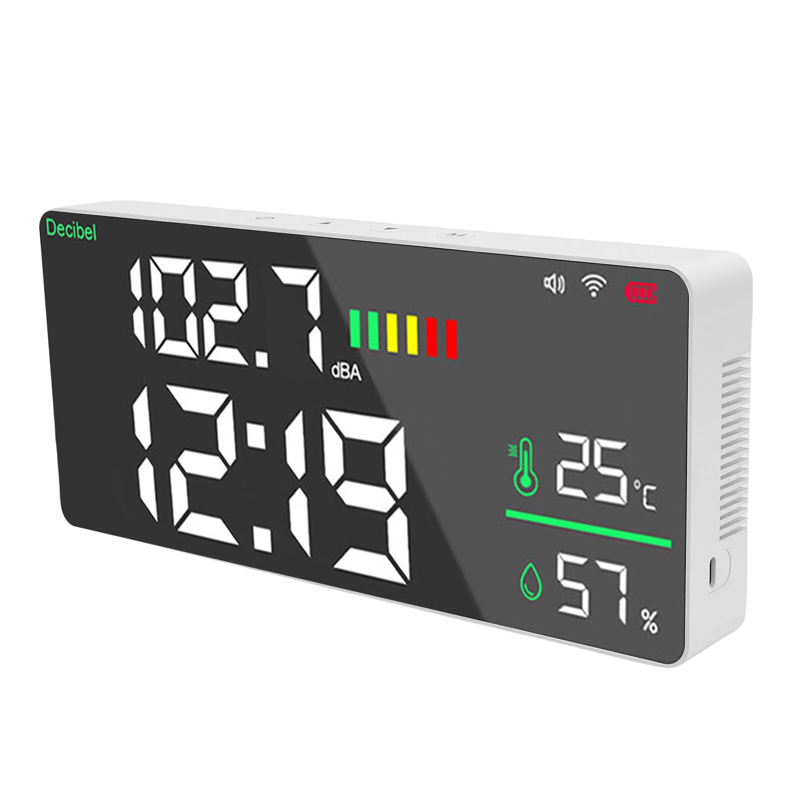 Tonysa Medidor de Nivel de Sonido con Pantalla LED de 11 Pulgadas, para