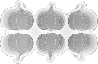 Fall Pumpkin Vent Clip Freshie Mold Bulk Scented Aroma Beads 3.9 x 6.1” Tray, 2x2” Individual Pumpkins Halloween Southern Car Candle, Soap, Freshie Oven Safe Silicone Heat Resistant