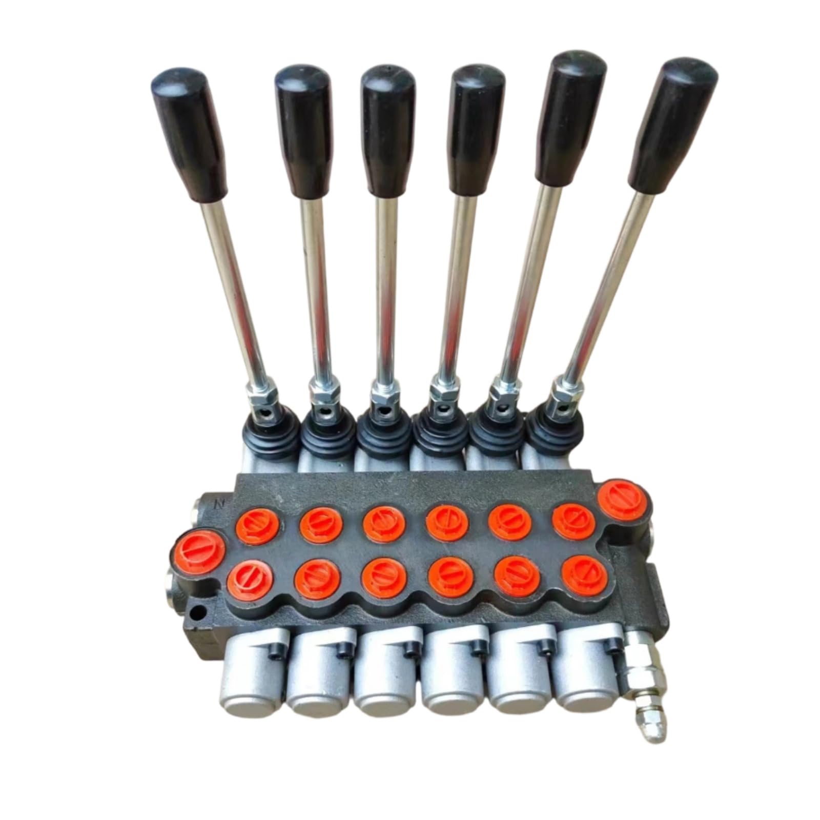 Colcolo Vanne de Contrôle Hydraulique Manuel Directionnel Distributeur Levier Bloc Pièces Métal Argent et Protection Supérieure pour Acheminement Régulé, P40-6