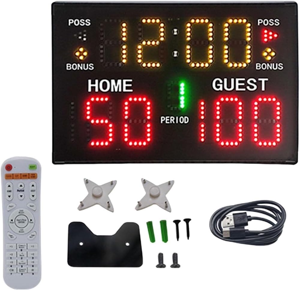 Elektronisch Draagbaar Digitaal Scorebord Met Afstandsbediening - Voor Basketbal, Volleybal & Meer
