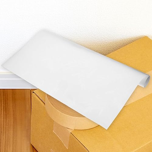 Miniatura 4 de Holibanna Material de la pantalla, 1 rollo de tela de lino blanco de estireno adhesivo para manualidades, 47 x 19 pulgadas, precortada para