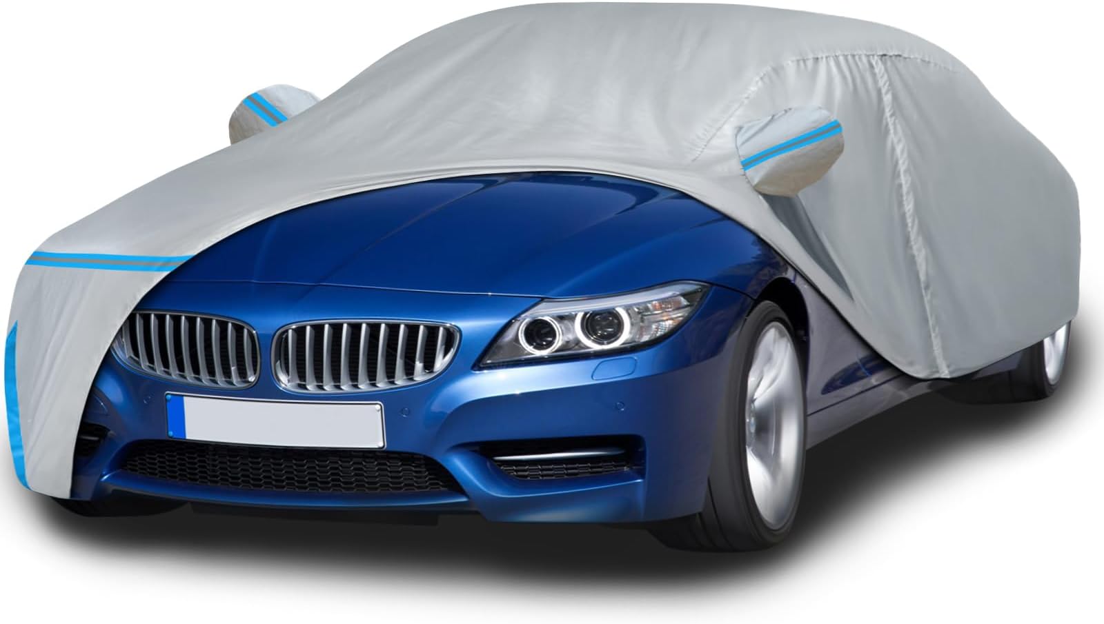Car Cover for 2002-2025 BMW Z4 E85 E86 E89 G29 Coupe/Roadster/Convertible, Waterproof Custom-fit All Weather Sun Rain Dust Snow Protection Outdoor Car Cover with Door Zipper and Cotton Lining