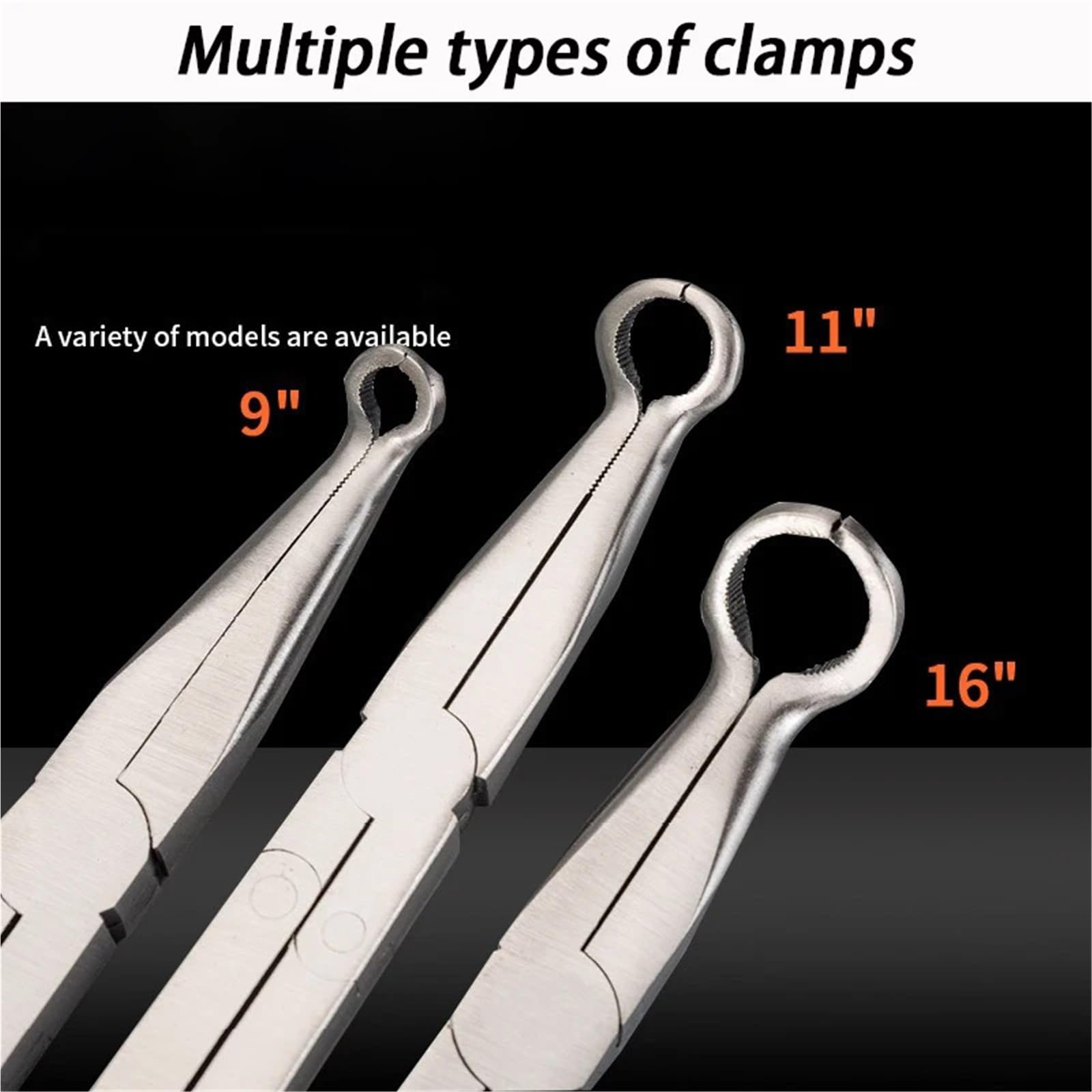 Alicates de Punta Larga de 13 Pulgadas, Profesionales, de Doble articulación, de Punta Plana, Redondos, multifuncionales, 1 Unidad(Round Mouth 9 Inches)