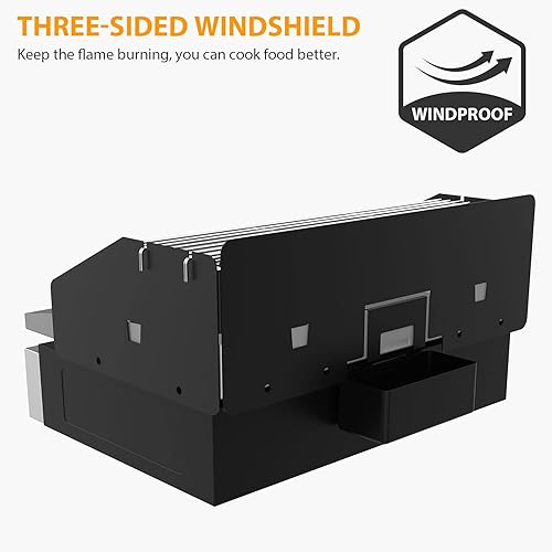 Miniatura 6 de BBQ-PLUS Protector de viento para parrillapantalla de viento y rejilla de calentamiento para Blackstone, kit de accesorios de plancha para