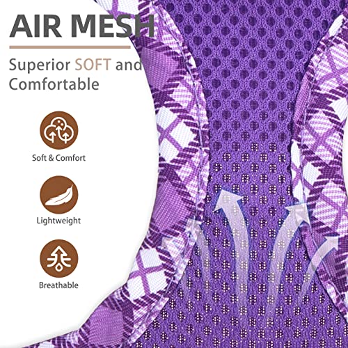 Pupteck Dog Harness And Leash Set For Small Medium Dogs No Pull Step-In Soft Mesh Puppy Cat Vest Harnesses Reflective At Night, Purple S #TOP3