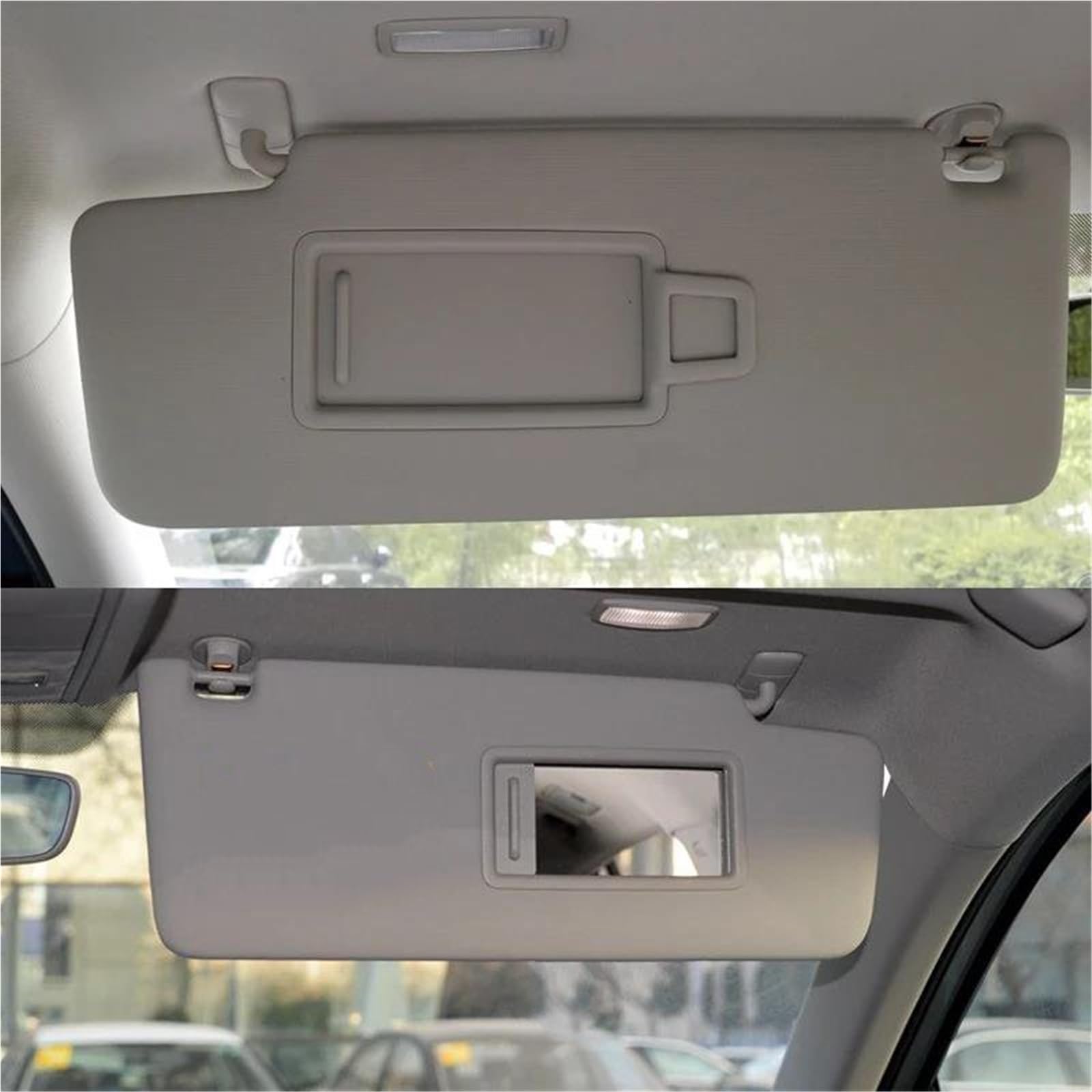 Für VW Für Tiguan L Für Touran Für Kodiaq 2017-2024 Innen Vorne Links Rechts Sonnenblende Panel Make-Up Spiegel Mit Kabel(Driver Side)