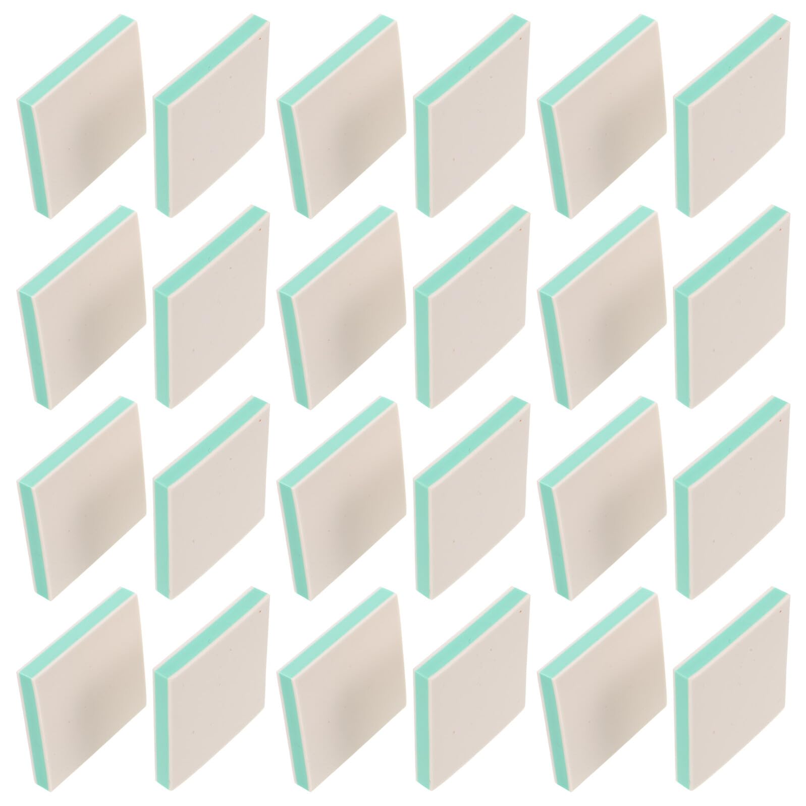 SHERCHPRY 24 Piezas Bloques de Linóleo para Tallado Suaves para Grabado de Sellos, Material de Caucho Blanco y Verde para Manualidades Diy, Kit de Impresión Artística y Scrapbooking