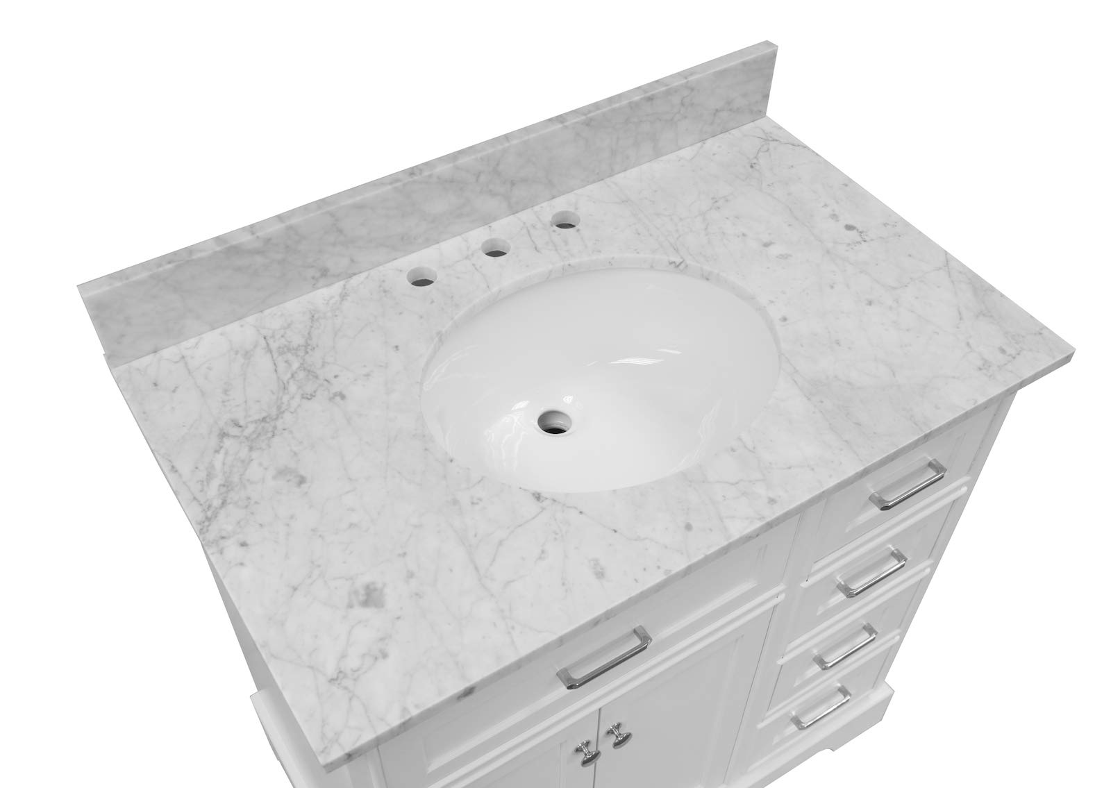 Buy Aria 36inch Bathroom Vanity (Carrara/White) Includes a White