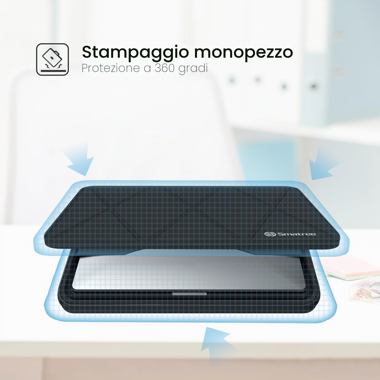 Smatree 15" custodia rigida per laptop per 15" Macbook Air M4 2025,Apple 2023 MacBook Air M2 15,3", compatibile con 15,6" Samsung Galaxy Book 2 Pro 360 borsa, Dell XPS 15 Custodia per notebook