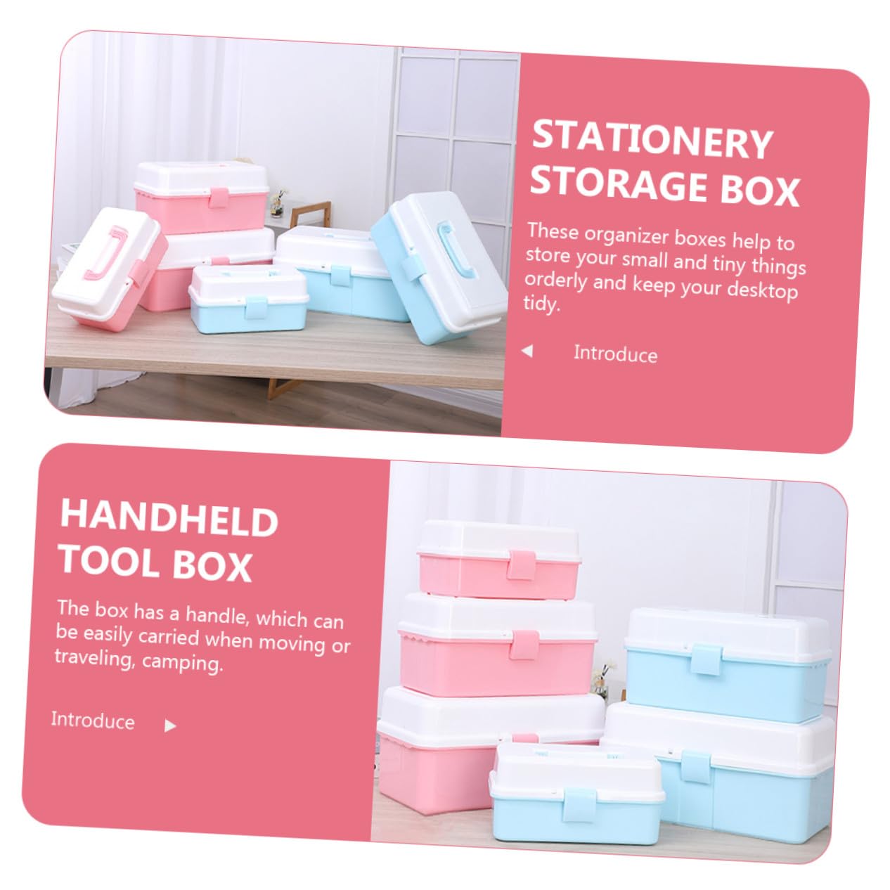 TOYANDONA Caja de Almacenamiento Portátil para Organizar Accesorios y Esmaltes Diseño Multicapa y Material Pp Resistente para Herramientas de Arte y Papelería
