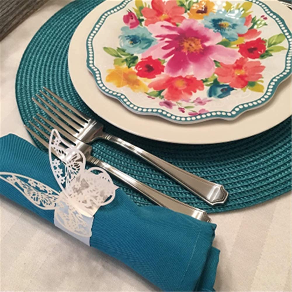 100 Stück Schmetterling Serviettenringe - 3D Laserschnitt Für Hochzeit & Party