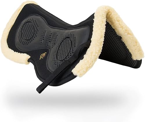 Kavallerie Media almohadilla de malla de aire 3D, protección contra impactos y acolchado de gel terapéutico para un máximo apoyo, mejor para doma,