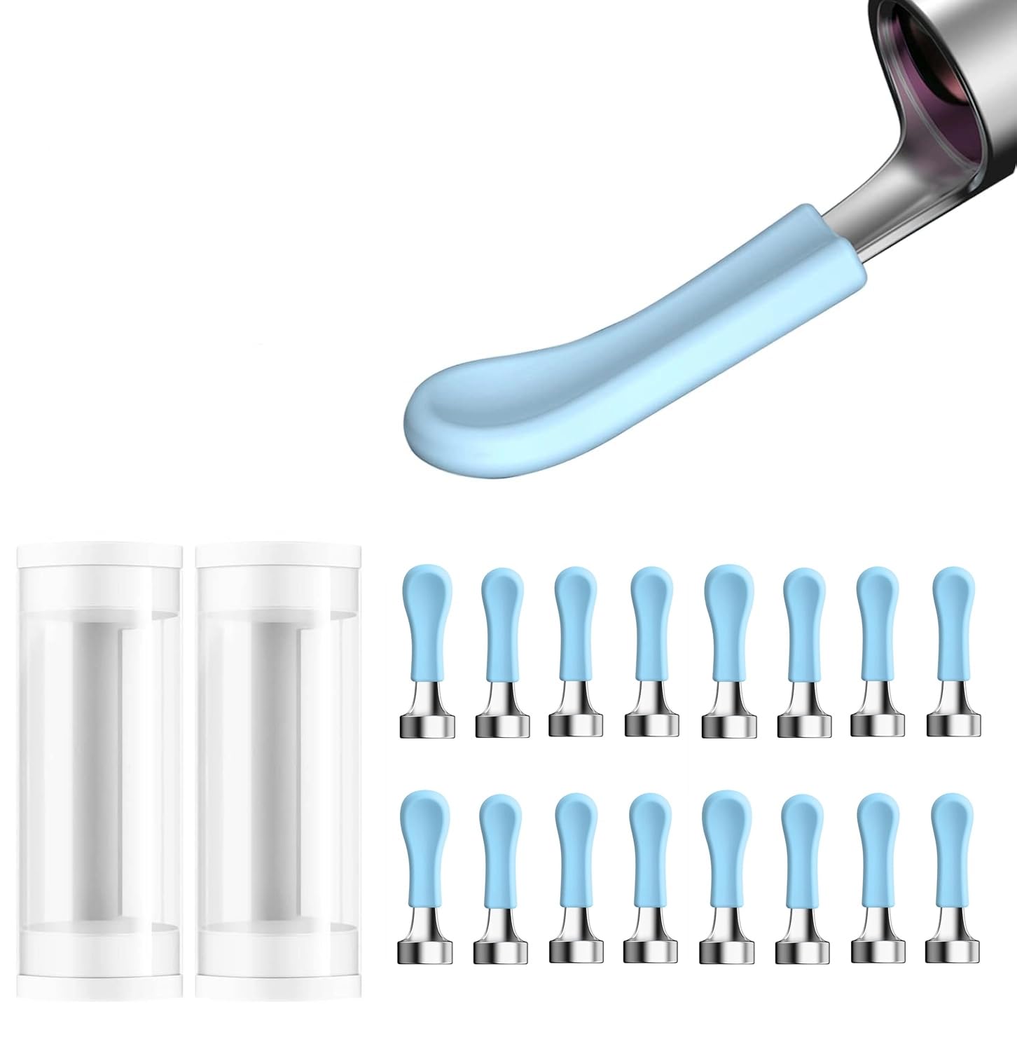Bebird Replacement Tips Ear, 16 Pieces Waterproof Silicone Ear Spoon for Ear Wax