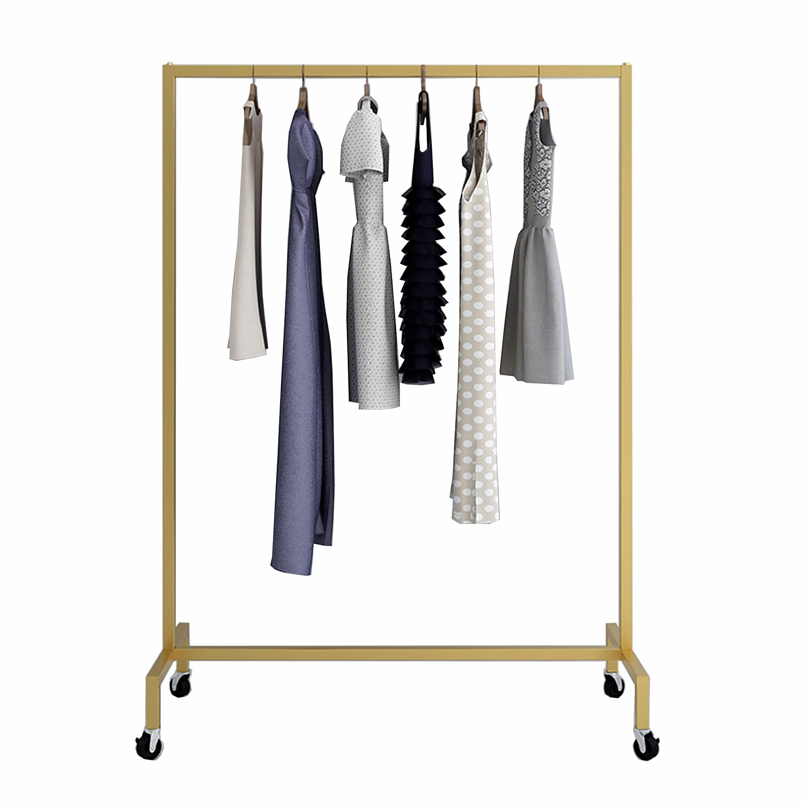 Wieszak na ubrania Wieszak na ubrania z kółkami Wieszak na ubrania Heavy Duty Wiszący wieszak na ubrania Wieszak na płaszcze do domu/handlu detalicznego/Czarny / 120X40X155 cm
