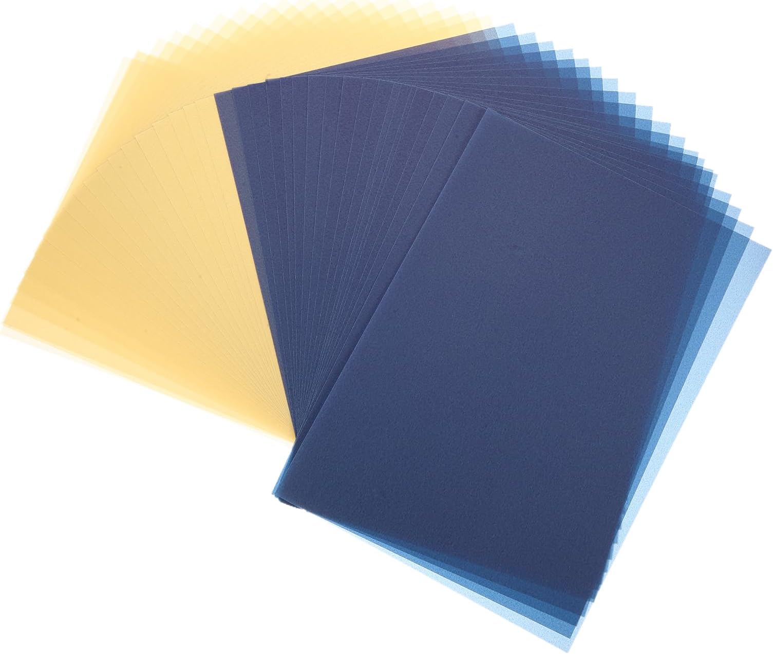 sourcing map Colored Vellum Paper, 40 Sheet Dark Blue/Beige Transparency 8.3" x 11.7" Printable Vellum Paper, Translucent Sheets for Printing Wedding Invitations Ink Jet Laser Printer