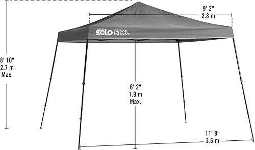 Miniatura 7 de Quik Shade Solo Acero 11 x 11 pies Inclinada Pierna Canopy