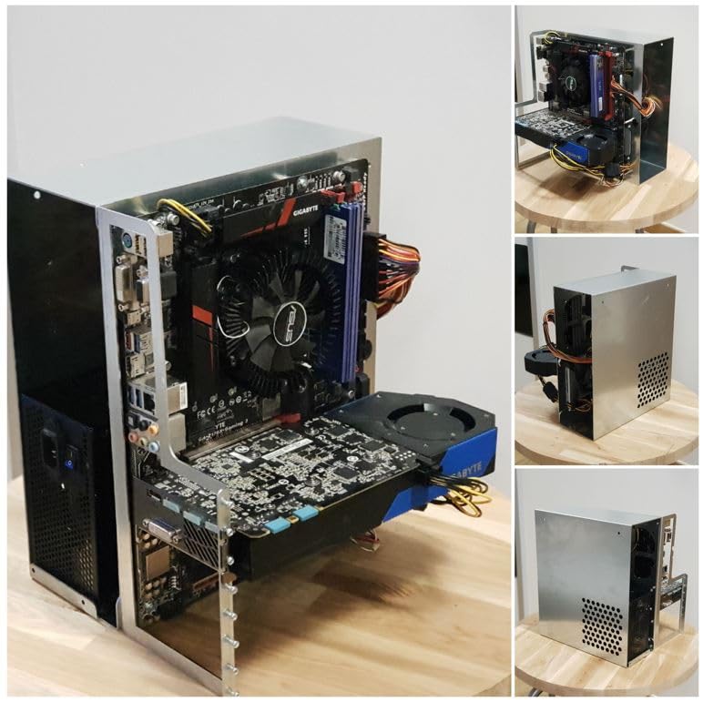 Carcasa abierta para PC ATX P-CASE 1 RAW banco de pruebas chasis modular mini 3