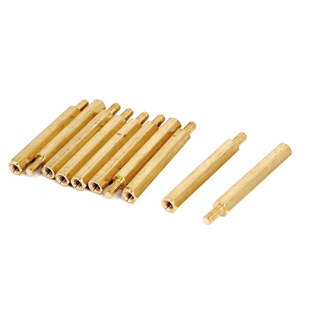 3NH® M3 Female x Male Brass Hexagonal Pillar Standoff Spacer 32+6mm 10pcs-image-6